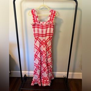 Ganni gingham red dress
